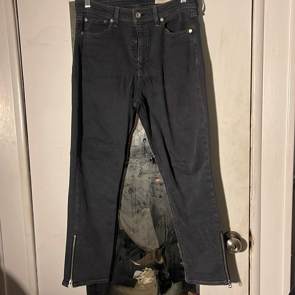 RAG N BONE Grayish black Nina high waisted JEANS/Minna color - Picture 3 of 13